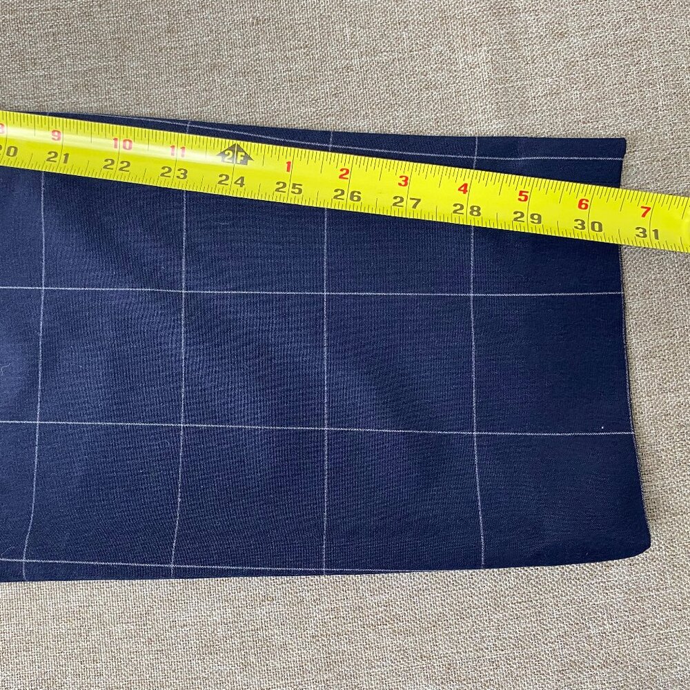 H&M SLIM FIT Dress Pants Men's 38 Mid Rise Blue Check Business Office - Picture 11 of 13